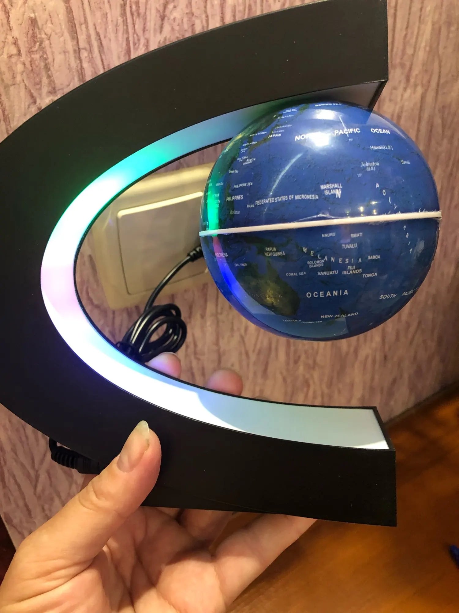 Globo de levitação magnética flutuante led mapa do mundo eletrônico antigravidade lâmpada novidade bola luz decoração