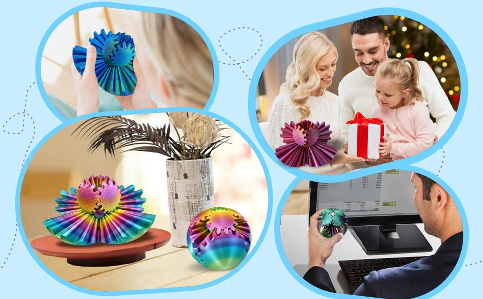 Nova engrenagem Ball-3D impressa bola de engrenagem, bola de rotação