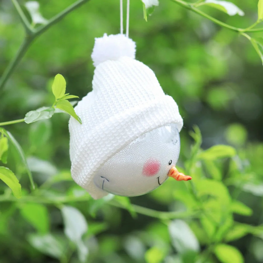 Novas decorações de natal boneco de neve espuma neve bola transparente decoração