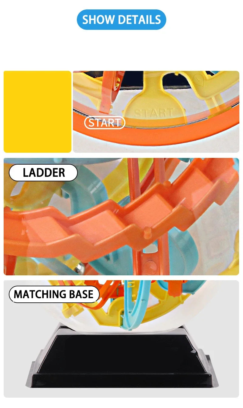 168 3D labirinto mágico intelecto bola esfera globo brinquedos para crianças