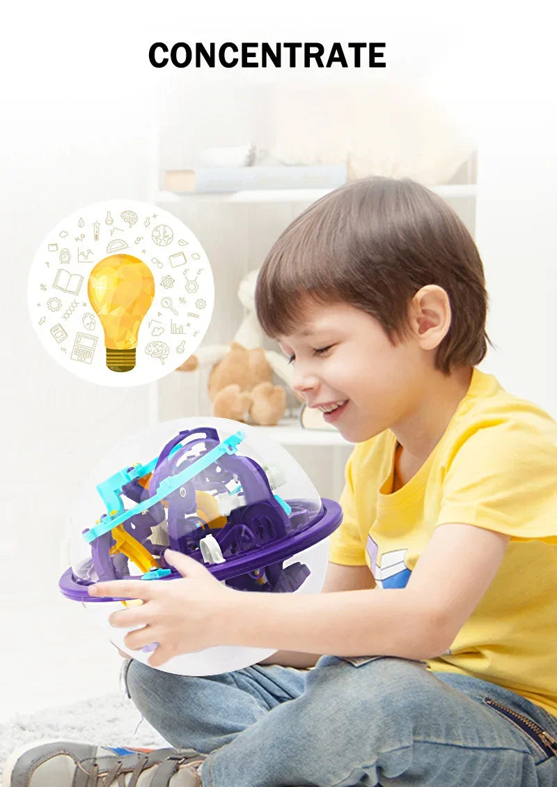 168 3D labirinto mágico intelecto bola esfera globo brinquedos para crianças