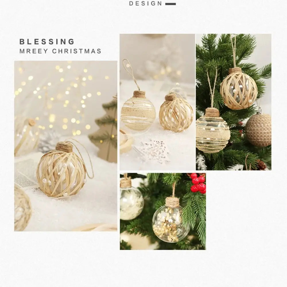 6 pçs de bola de natal esferas de natal lantejoulas pintadas 8cm conjunto de bola de natal