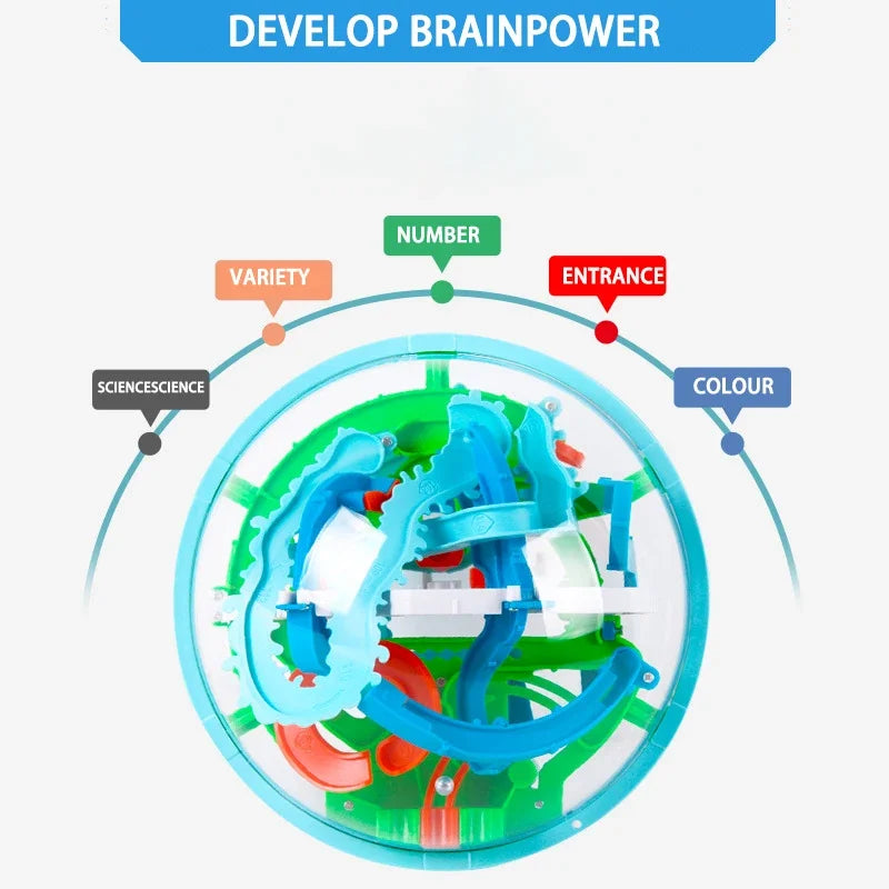 168 3D labirinto mágico intelecto bola esfera globo brinquedos para crianças