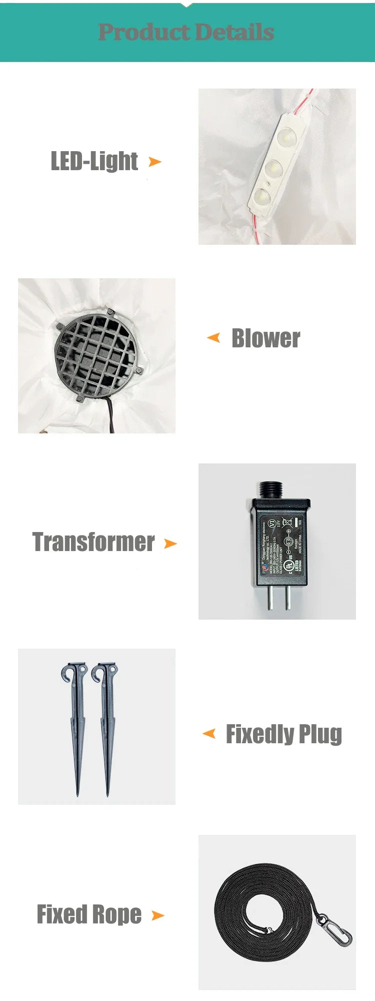 Globo de neve de natal inflável com luz led explodir boneco de neve