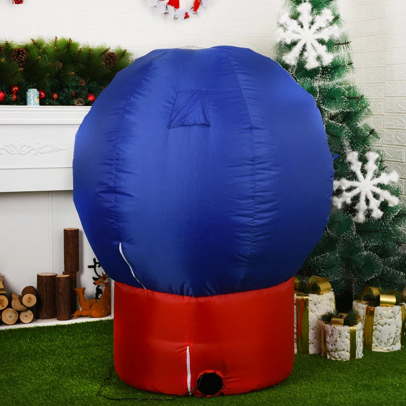 Globo de neve de natal inflável com luz led explodir boneco de neve