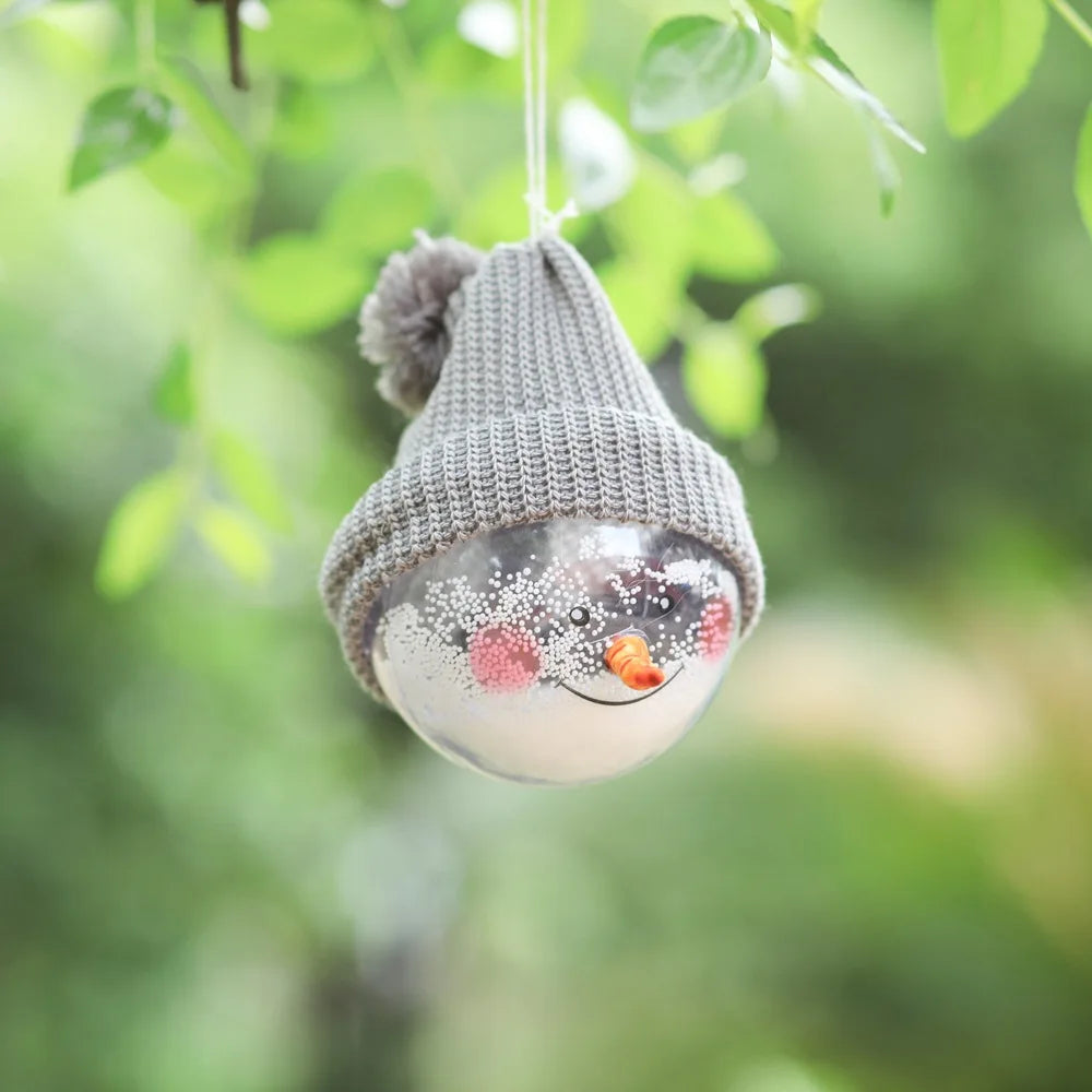 Novas decorações de natal boneco de neve espuma neve bola transparente decoração