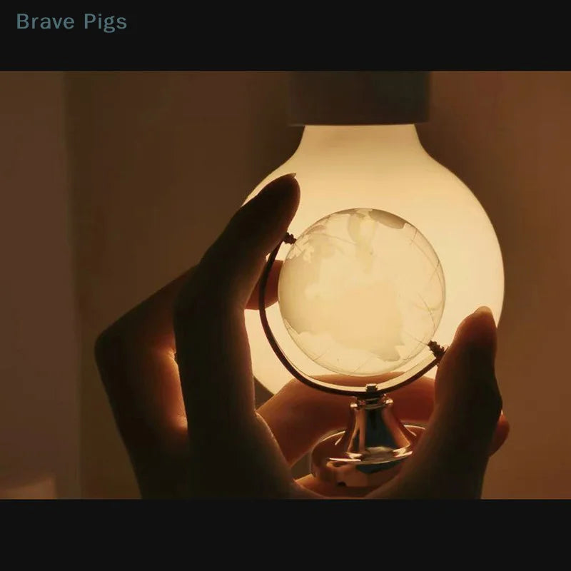 mini globo de cristal transparente, globo de terra, bola de vidro, ornamento em miniatura.