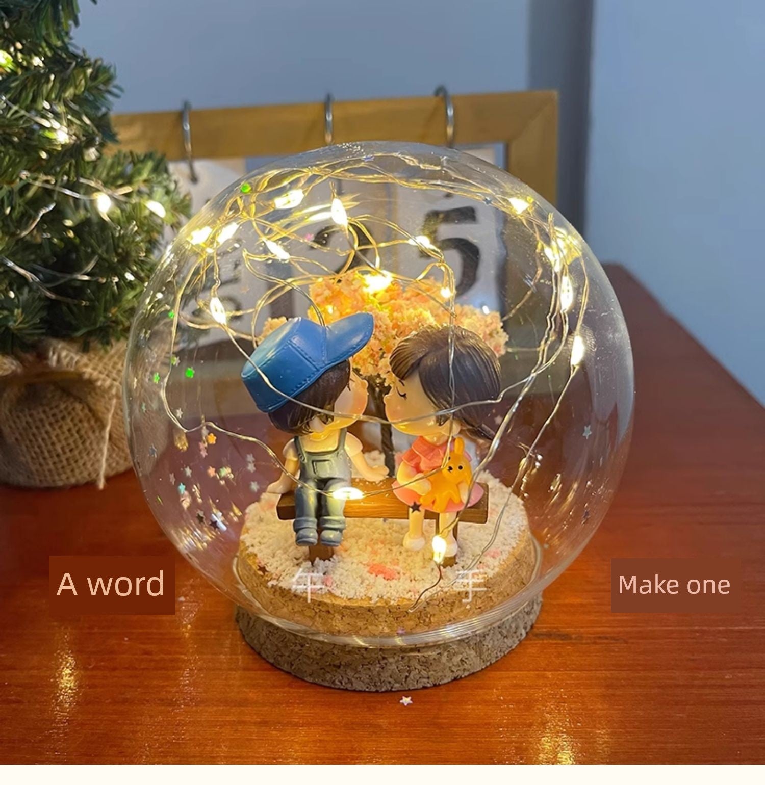 Globo de neve Decoração Desktop Presente de Natal