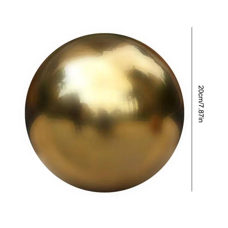 201 aço inoxidável titânio ouro oco bola sem costura casa & jardim decoração espelho polido esfera brilhante 25mm ~ 480mm