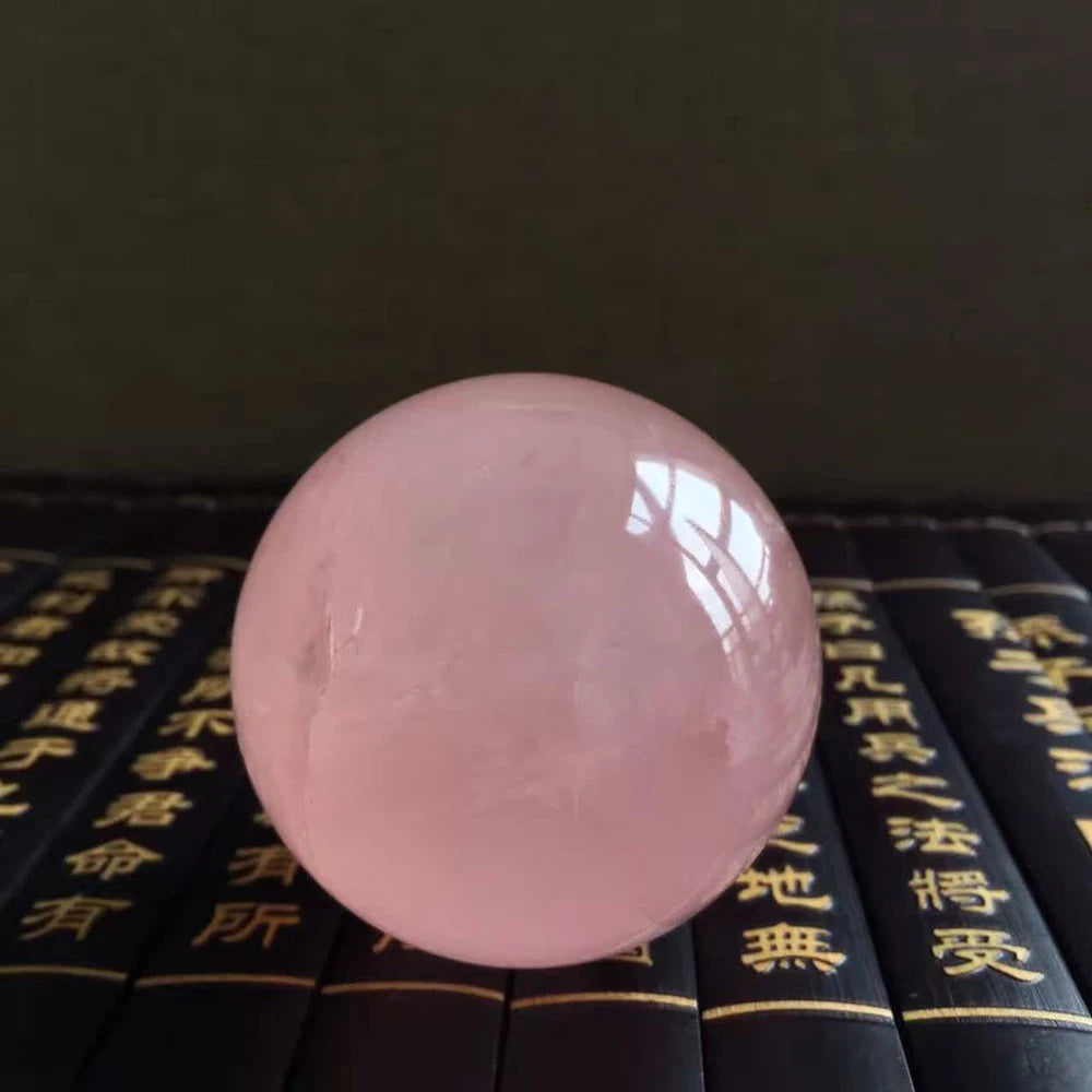 Bola de cristal de quartzo rosa natural, bola de massagem reiki, decoração de quarto, pó de cristal 4-7cm