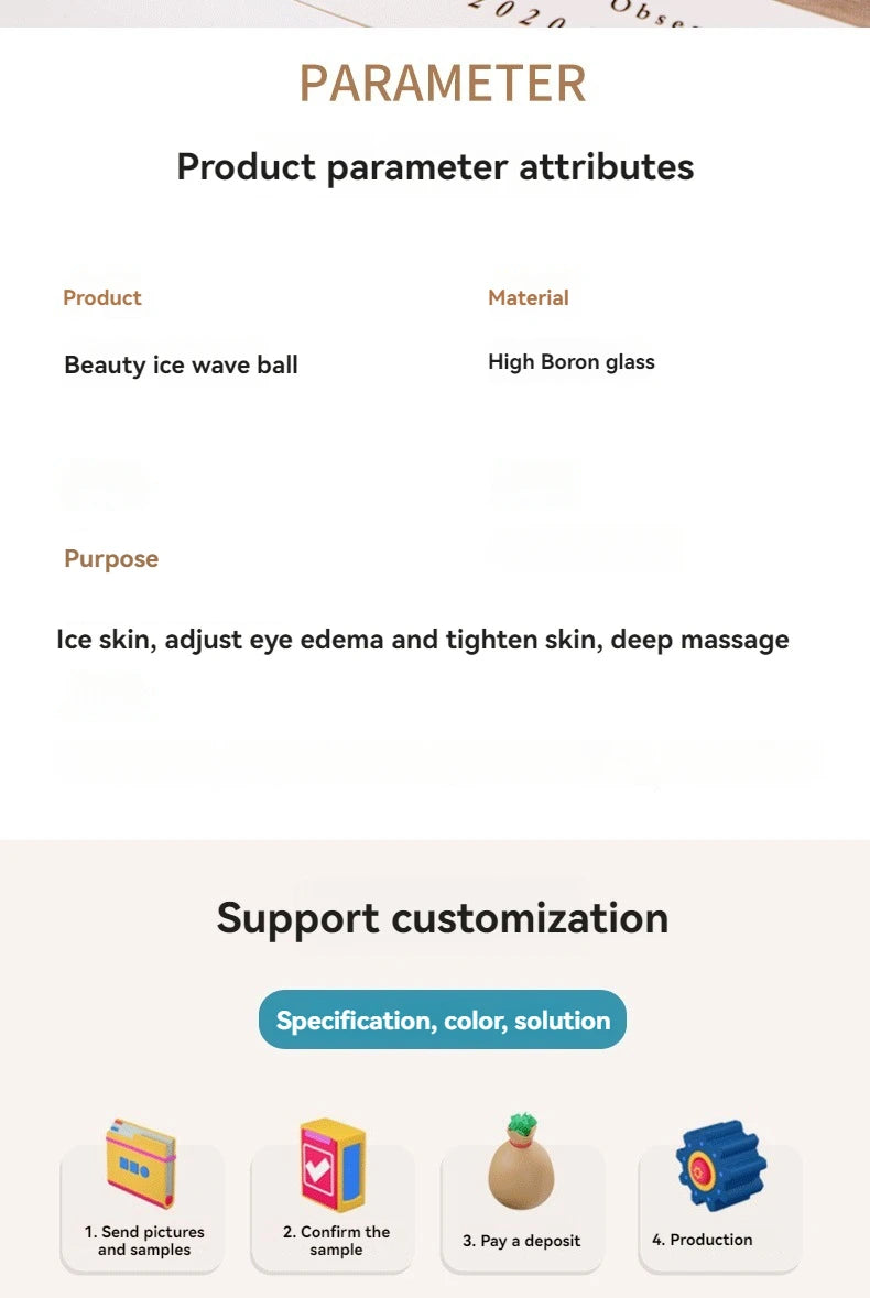 2 pçs lce globos para tratamentos faciais bolas de resfriamento para rosto