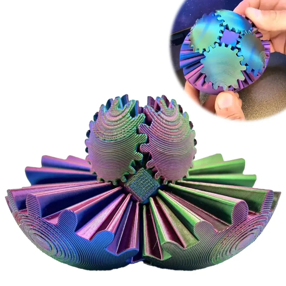 Bola ou cubo brinquedo fidget, brinquedo de engrenagem para estresse e ansiedade relaxante, esfera de engrenagem.