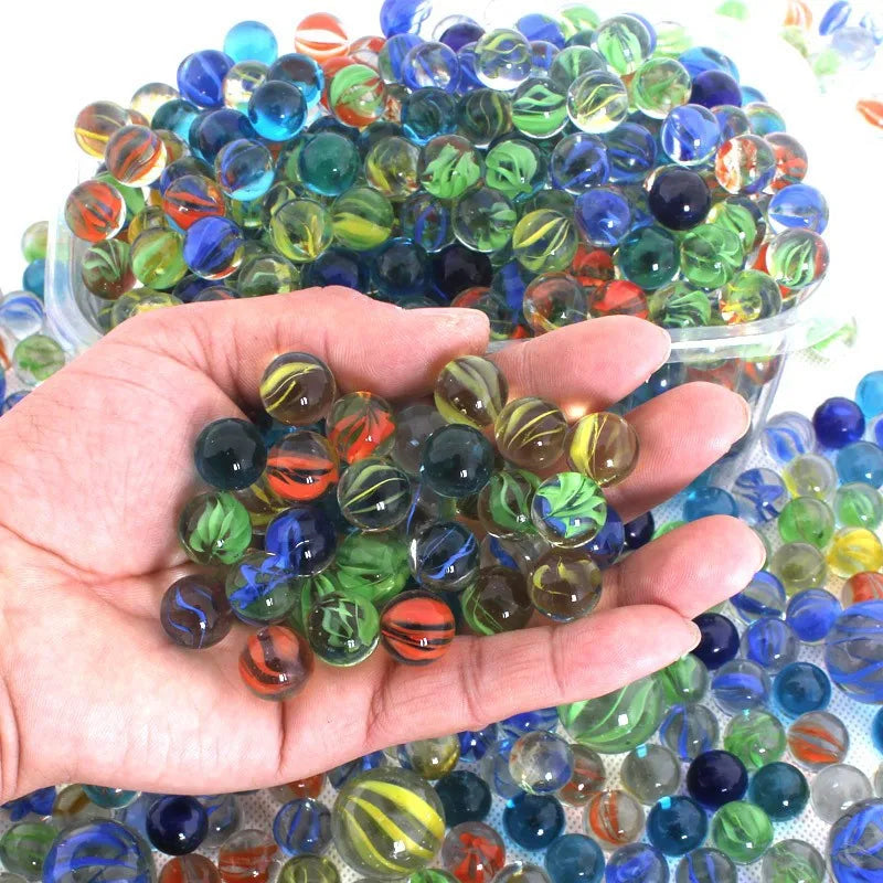 50 pçs 14mm Bolas coloridas de vidro brinquedo crianças bolas de mármore