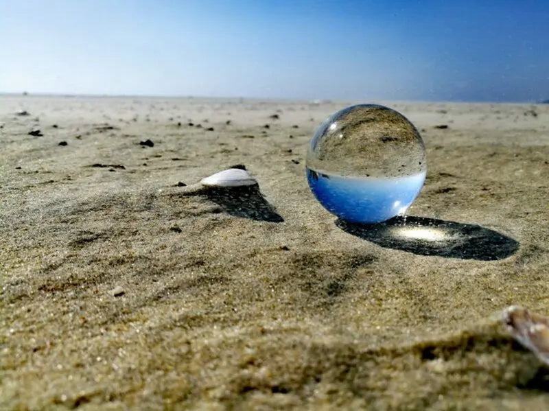 Bola de cristal de 4cm, esfera mágica, globo de vidro, contas de fotografia, decoração artesanal de cristal