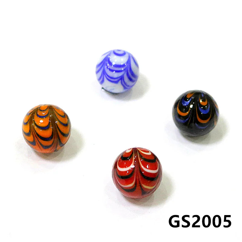 4 pçs 16mm colorido estilo  mármores de vidro murano bola encantos ornamentos
