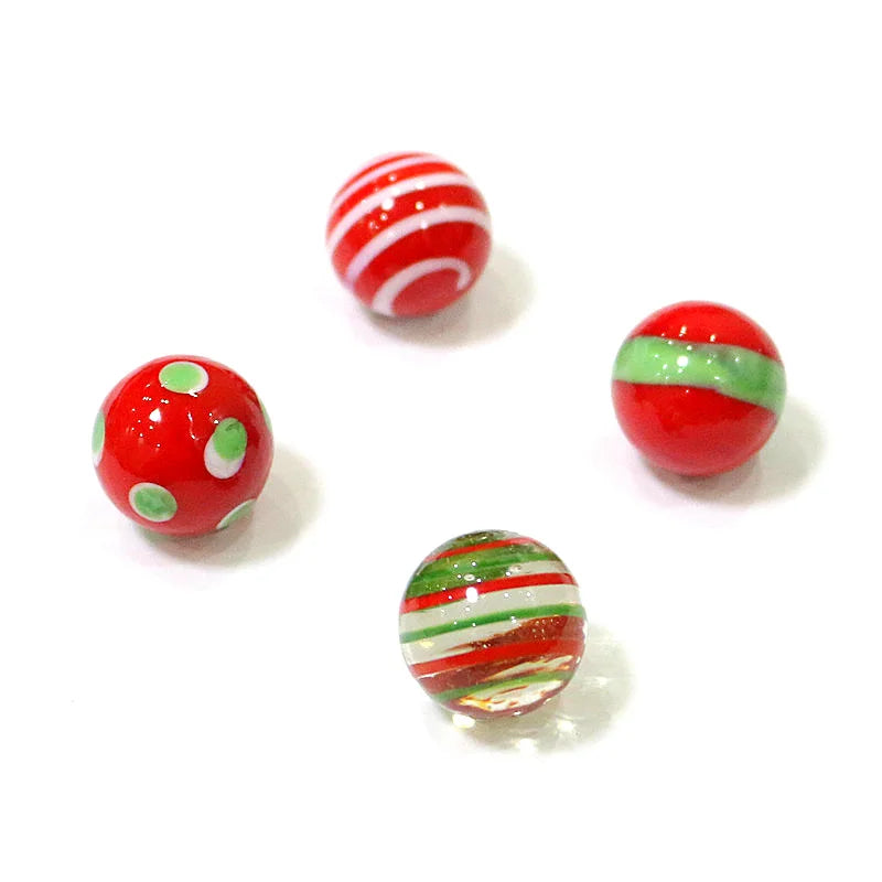4 pçs 16mm colorido estilo  mármores de vidro murano bola encantos ornamentos