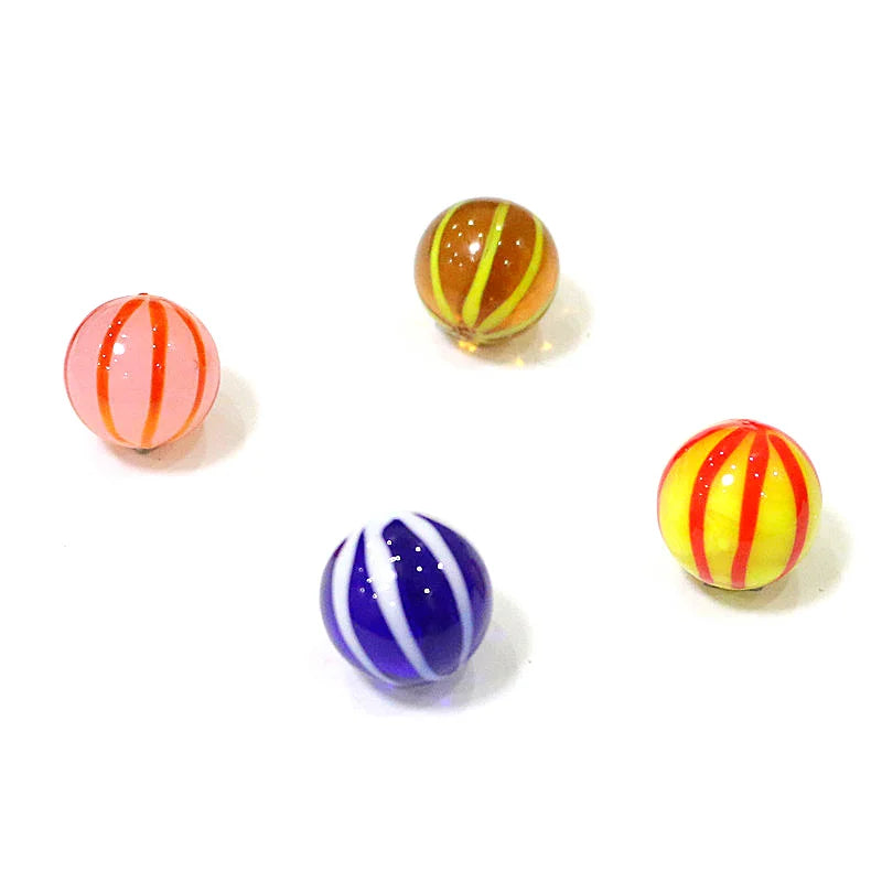 4 pçs 16mm colorido estilo  mármores de vidro murano bola encantos ornamentos