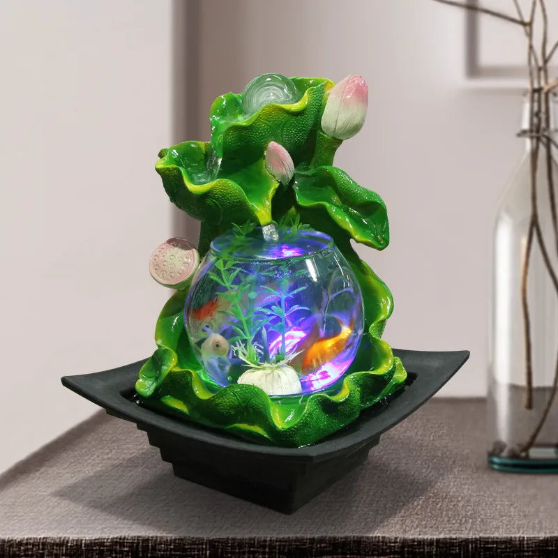 Fontes de água de resina, esfera de água de feng shui.