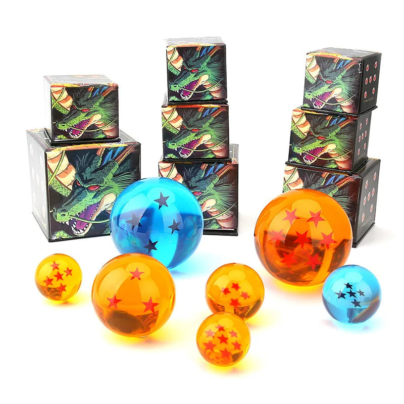 7 estrelas bola de cristal dragon ball todos os tamanhos 3.5cm esfera de resina