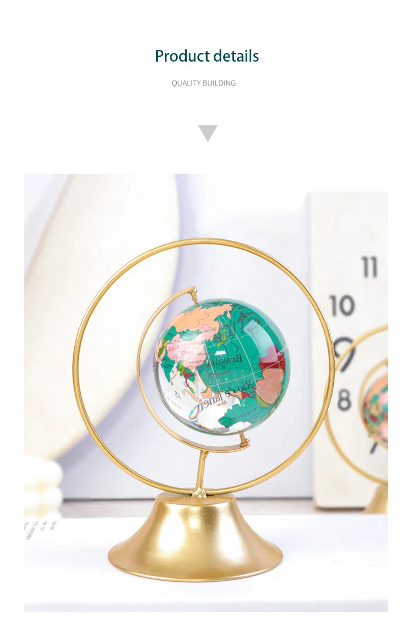 Bola de vidro de cristal globo mundial modelo mapa do mundo para esfera fotografia decoração