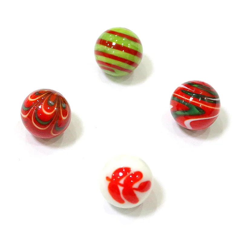 4 pçs 16mm colorido estilo  mármores de vidro murano bola encantos ornamentos