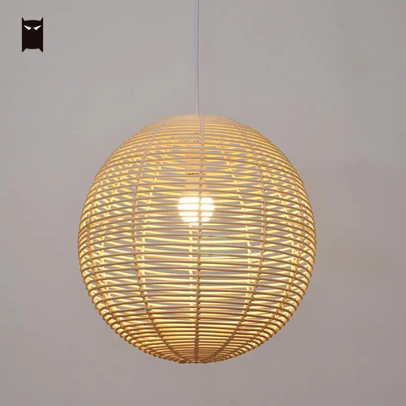 Globo esfera sombra pingente luminária rústico país artesanal