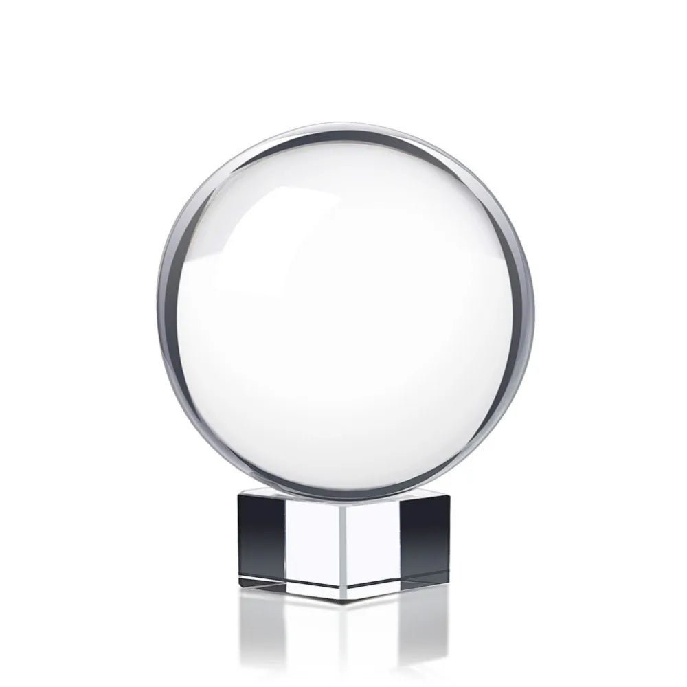 Cristal claro fotografia bola estatueta ornamento feng shui globo