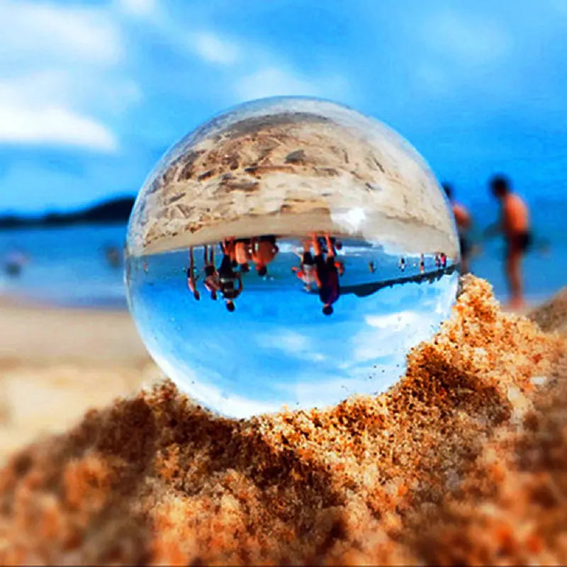 Bola de cristal de 4cm, esfera mágica, globo de vidro, contas de fotografia, decoração artesanal de cristal
