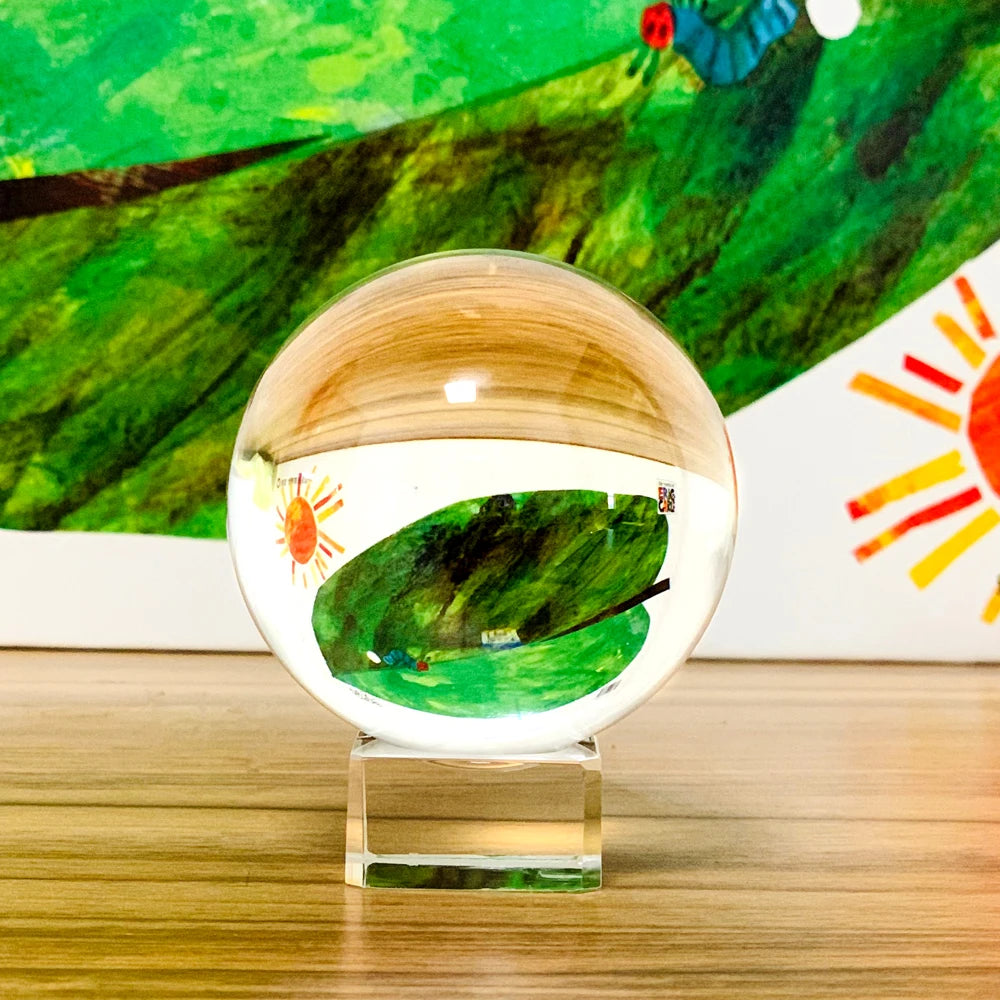 Cristal claro fotografia bola estatueta ornamento feng shui globo