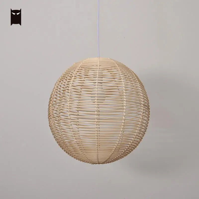 Globo esfera sombra pingente luminária rústico país artesanal