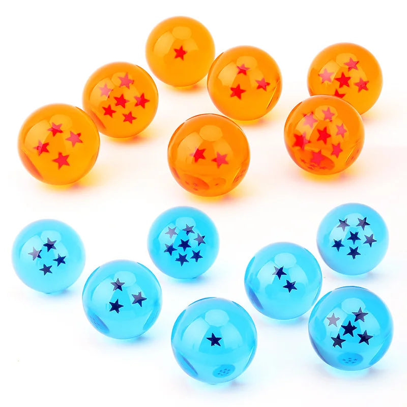7 estrelas bola de cristal dragon ball todos os tamanhos 3.5cm esfera de resina