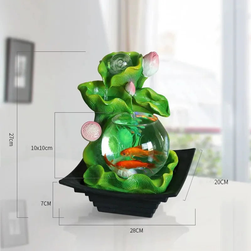 Fontes de água de resina, esfera de água de feng shui.