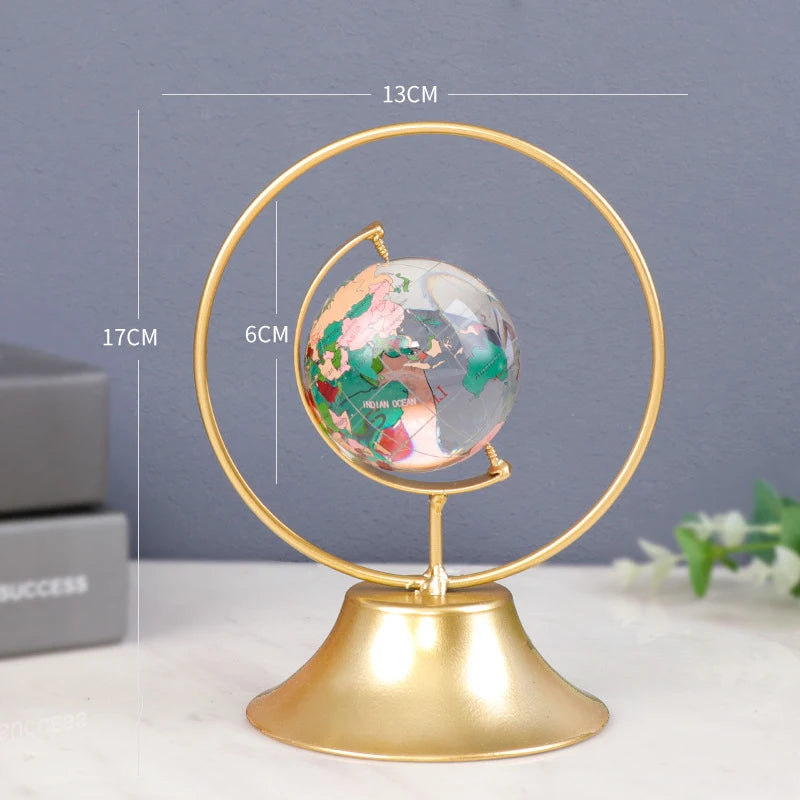 Bola de vidro de cristal globo mundial modelo mapa do mundo para esfera fotografia decoração