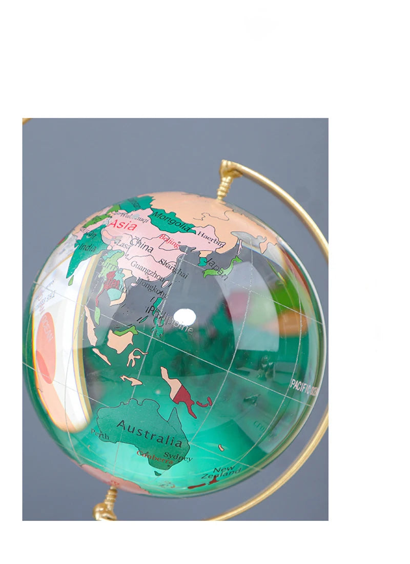 Bola de vidro de cristal globo mundial modelo mapa do mundo para esfera fotografia decoração