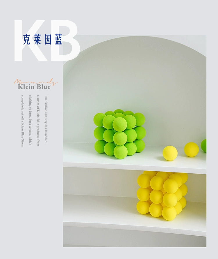Bola cubo decoração  adereços klein bola azul