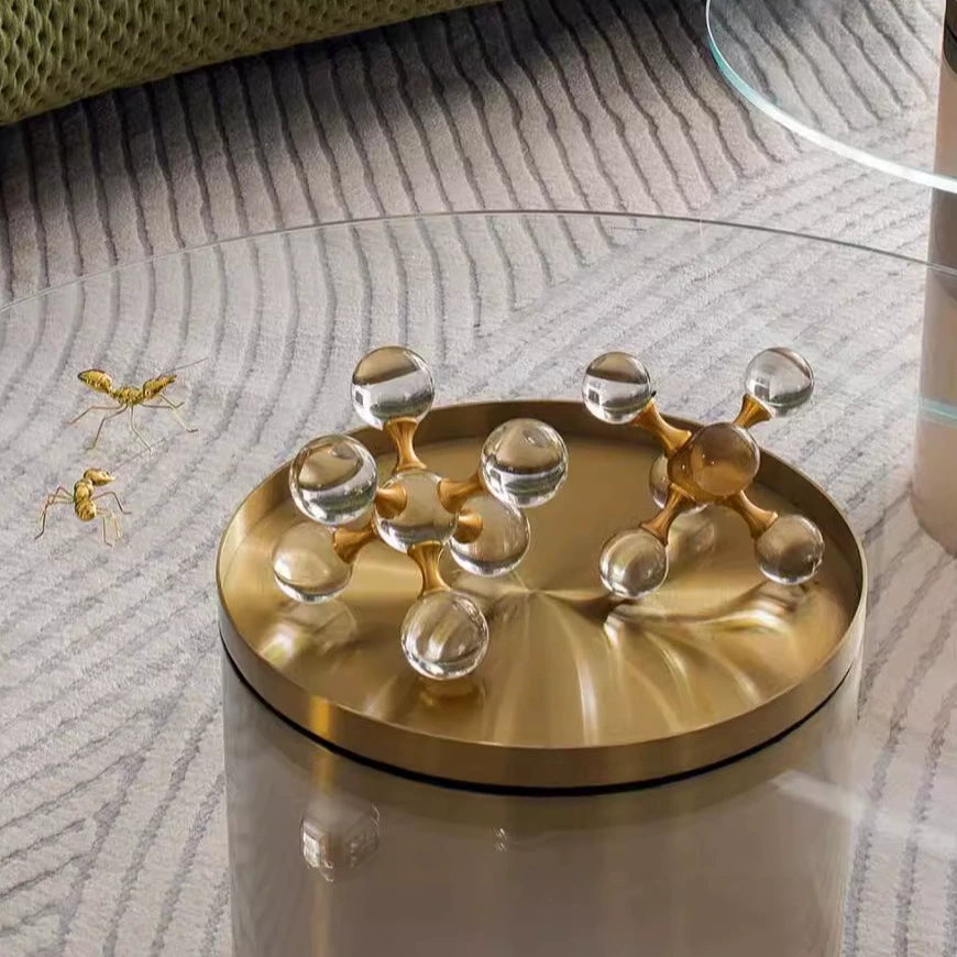 Bola de cristal riqueza e tesouro enfeites de água corrente Sala de estar Armário