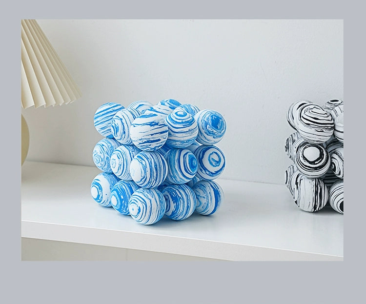 Bola cubo decoração  adereços klein bola azul