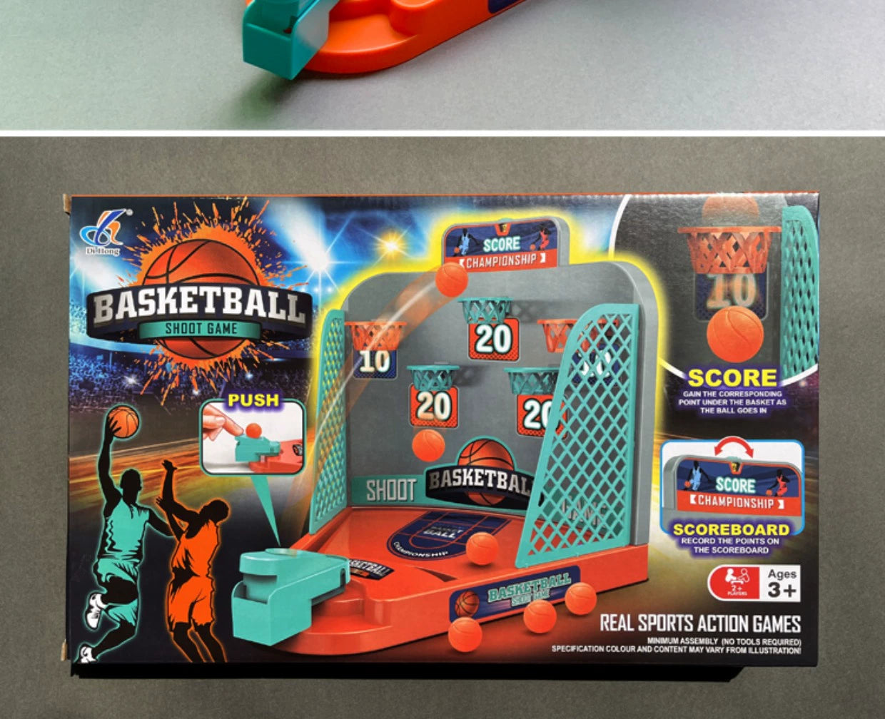 Jogo de tiro de mesa diversão catapulta basquete
