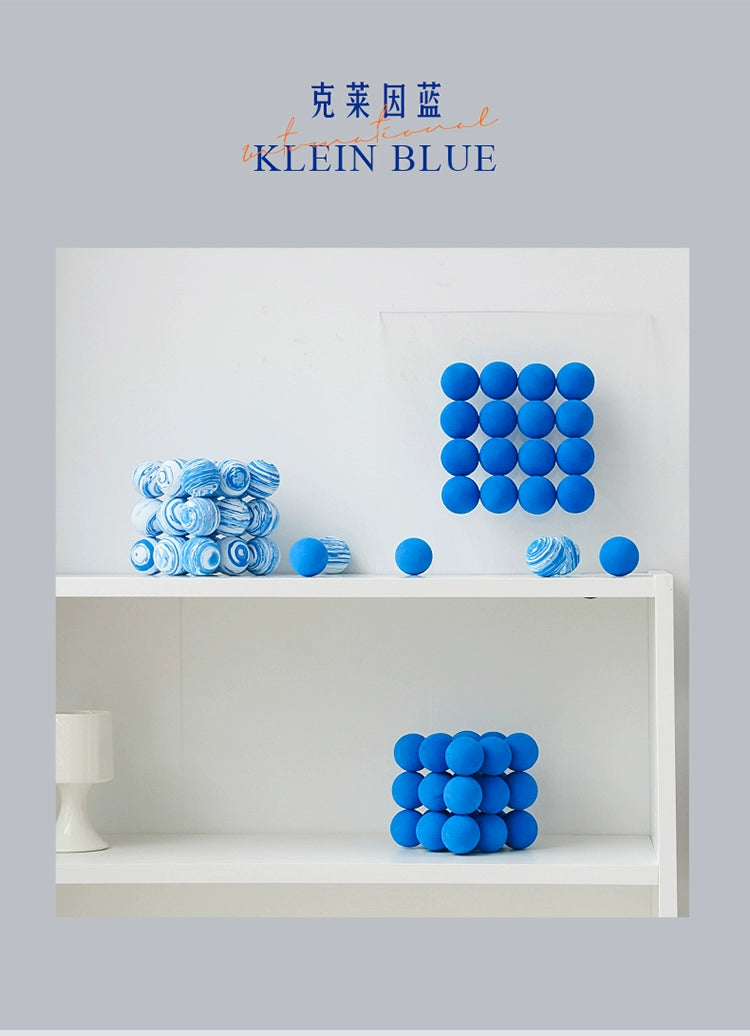 Bola cubo decoração  adereços klein bola azul