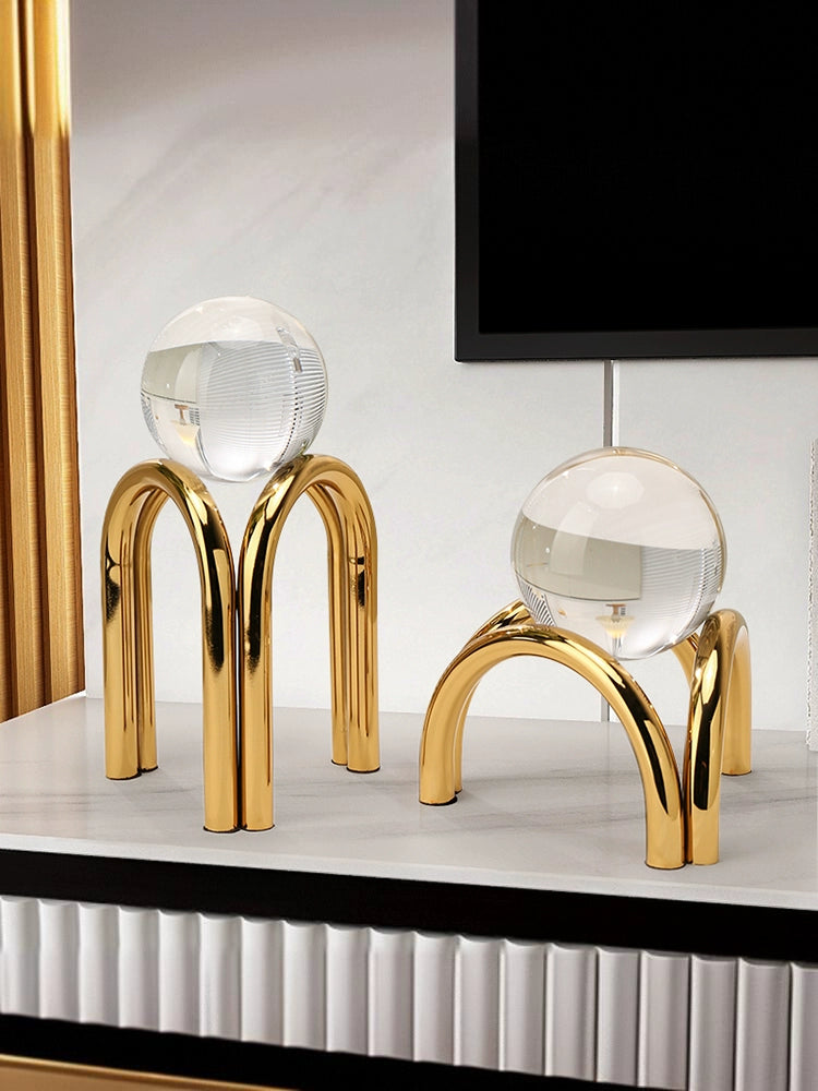 Decoração de bola de cristal de luxo acessível, criativo, transparente, sala de estar