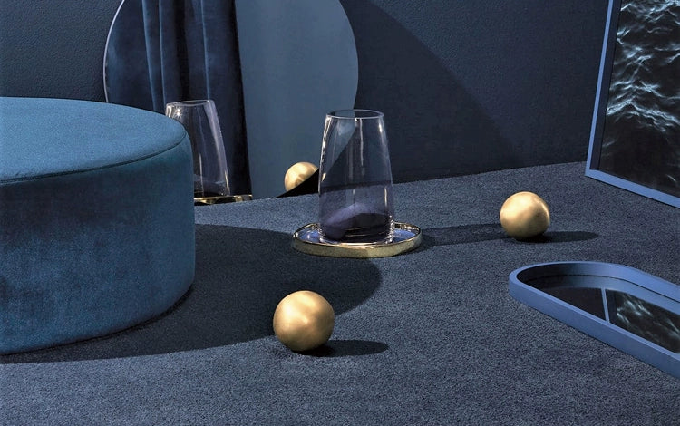 Esfera de quarto moderno e minimalista, ornamento de estudo para sala de estar com cristal azul