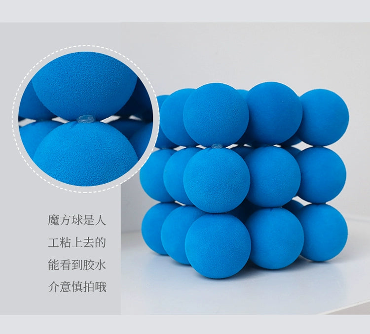 Bola cubo decoração  adereços klein bola azul
