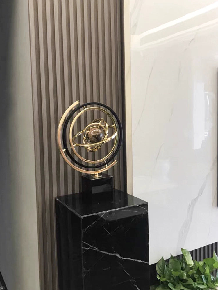 Globo celestial pintura em areia movediça ampulheta acessível luxo elegante