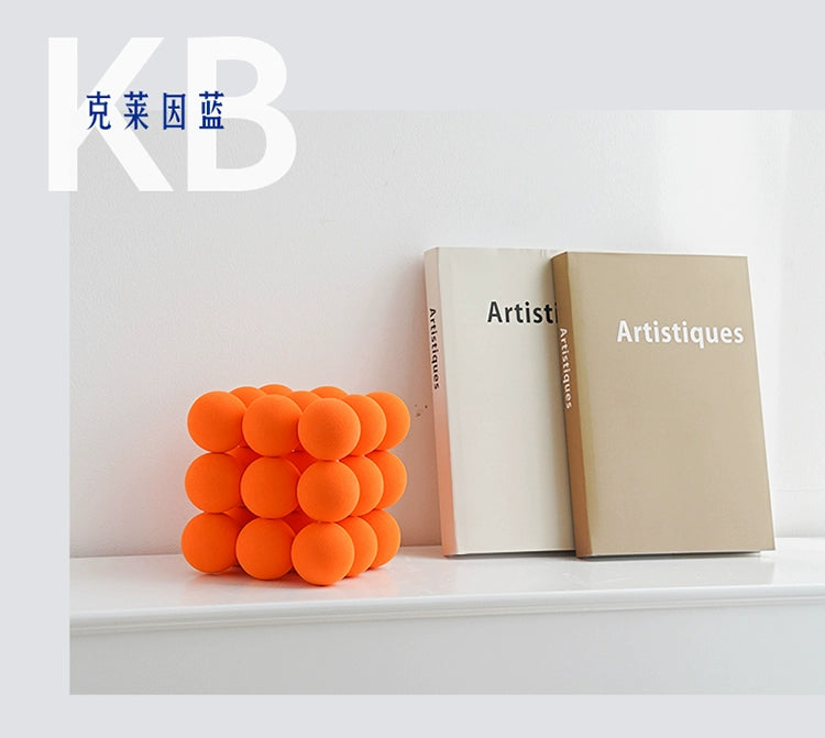 Bola cubo decoração  adereços klein bola azul