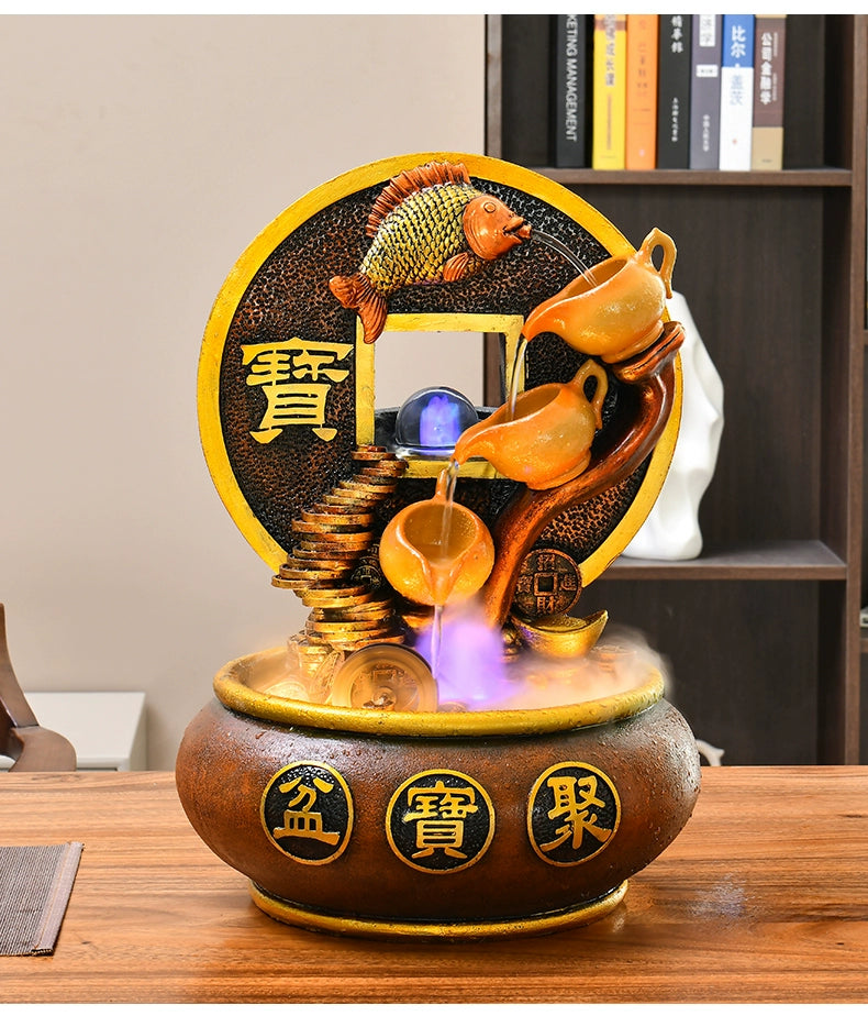 Esfera Fengshui Ornamentos de água corrente Água circulante Decoração de mesa