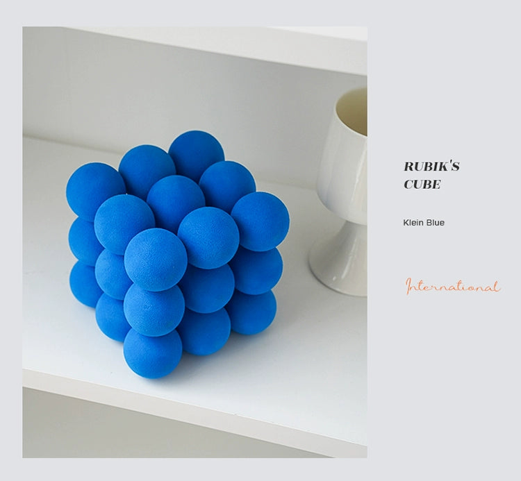 Bola cubo decoração  adereços klein bola azul