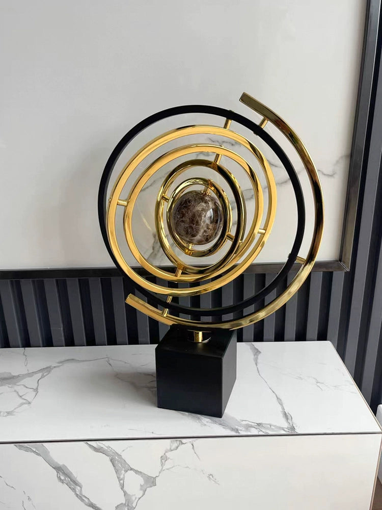Globo celestial pintura em areia movediça ampulheta acessível luxo elegante