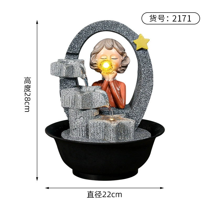 Fonte de decoração para sala de estar feng shui