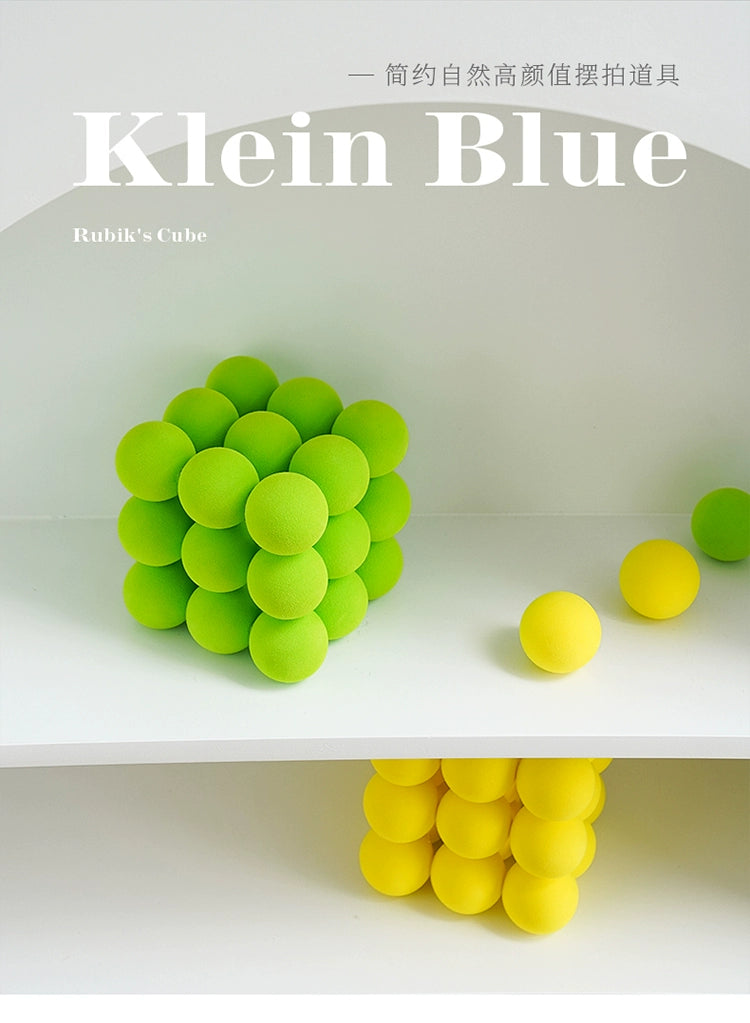Bola cubo decoração  adereços klein bola azul