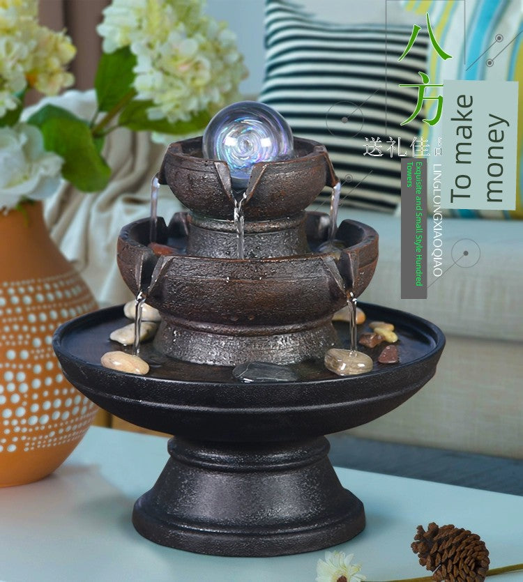 Fonte de decoração para sala de estar feng shui
